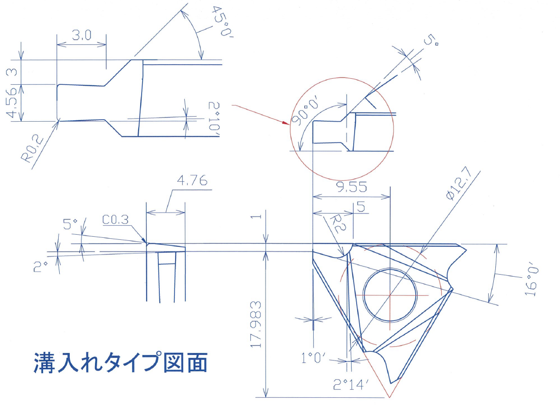 溝入れ図面